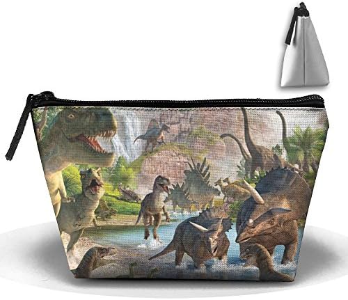 Dinosaures Trapezoid Portable Pen Holder Stationery Pencil Pouch Cosmetic Bags