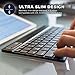 Lenovo A8-50 A5500 / A10-70 A7600 Wireless Keyboard, COOPER AURORA 7-Color Backlit LED Wireless Bluetooth QWERTY Keyboard with Rechargeable Battery (Black, Ultra Light & Slim)