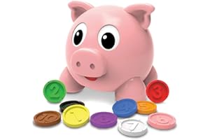 The Learning Journey Learn with Me - Numbers & Colors Pig E Bank - Color and Number STEM - Teaching Toddler Toys & Gifts for Boys & Girls Ages 2 Years and Up, Model Number: 208441, 10 color coins