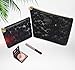 Zakaco Makeup Bag for Women,Small Cosmetic Bag Pouch Purse Handbag Organizer with Zipper (Black)