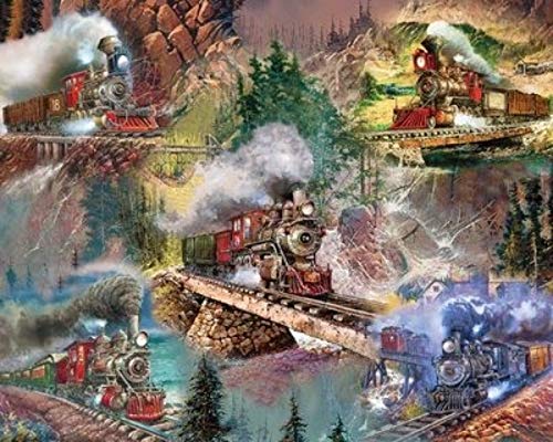 Thrilling Trains 1000pc jigsaw puzzle 610mm x 762mm (sk)