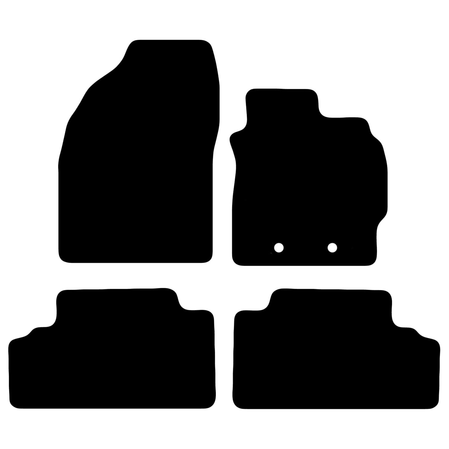 Carsio Carpet Car Mats For Toyota Auris 2007 to 2013 4 Piece Set With 2 Clips Tailored Fit Floor Mat Complete Accessory Black Custom Fitted - All Weather, Anti-Slip Backing & Black Trim