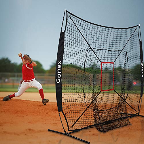 Gonex 7' x 7' Baseball Softball Practice Net for Hitting and Pitching
