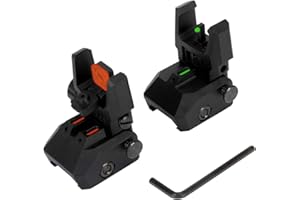 Aecktech with Green and Red Full Dots Polymer Fiber Optics Iron Sights Front and Rear Sights