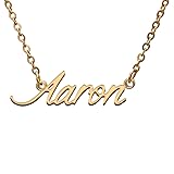 Aaron Name Tag Necklaces for Her His Friends
