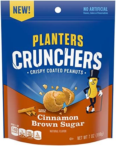 Planters Chrunchers Cinnamon Brown Sugar Snack Nuts (7oz Bag)