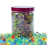 Water Beads 18 oz (over 62,000 beads!!) For Kids Sensory Experience, Toy Guns with Bullet Beads[Rainbow Mix], Party Decoration and Watering plant