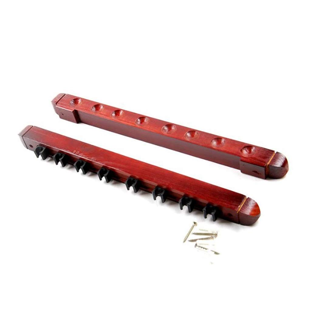 WXS Pool Cue Rack, 8-hole Solid Wood Cue Holder Snooker Wall-mounted Rack Accessories (color : #2)