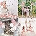 Luxomi Rose Gold Party Decorations Supplies 52 Pack - 18 inch Foil Balloons, Confetti Balloons, Sequin Table Runner, Fringe Curtain and Paper Straws for Bachelorette, Bridal Shower or Birthday Party