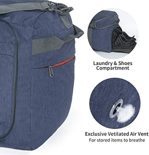 Waynorth 65L Foldable Travel Duffel Bag Weekender Bag with Shoes Compartment for Men Women Water-proof & Tear Resistant Duffel Bag Travel Bag Sports Gym Bag 3 Waynorth 65L Foldable Travel Duffel Bag Weekender Bag with Shoes Compartment for Men Women Water-proof & Tear Resistant Duffel Bag Travel Bag Sports Gym Bag