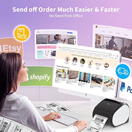 Phomemo Thermal Shipping D520 4x6 Label Printer for Shipping Packages