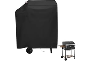 Agustone Grill Cover for Royal Gourmet CD1824M 24-Inch Charcoal Grill, Outdoor Waterproof Cover for BBQ Smoker Griddle with Side Table, Expert Covers for 24 Inch Charcoal Grills- 42x25x40 in