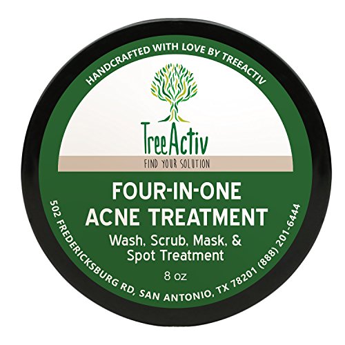 TreeActiv FourinOne Acne Treatment Wash, Scrub, Mask, and Spot