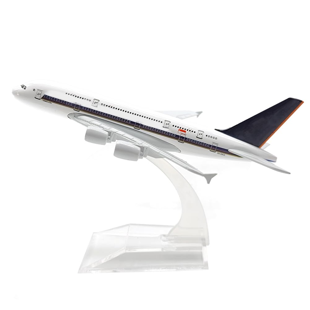 FeLeA Airplane Model,16cm 380 Airplane Model,Alloy Diecast Ornament Plane Model Toy for Children Collection Table Top