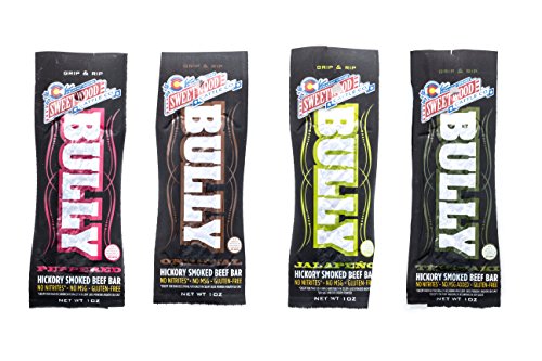 Sweetwood Smokehouse All-Natural | Bully Beef Bar | Nitrite-Free | Grass-Fed | Gluten-Free | Variety Pack | 1oz (4 Count)