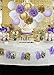 Bridal Shower Decorations 14pcs White Purple Gold Tissue Paper Pom Pom Paper Lanterns Circle Paper Garland Mixed Package for Purple Themed Party Wedding Party Decorations Purple Baby Shower Decoration