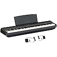 Yamaha P125A, 88-Key Weighted Action Digital Piano with Power Supply and Sustain Pedal, Black (P125AB)