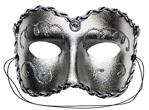 Riviera Silver Men's Masquerade Mask