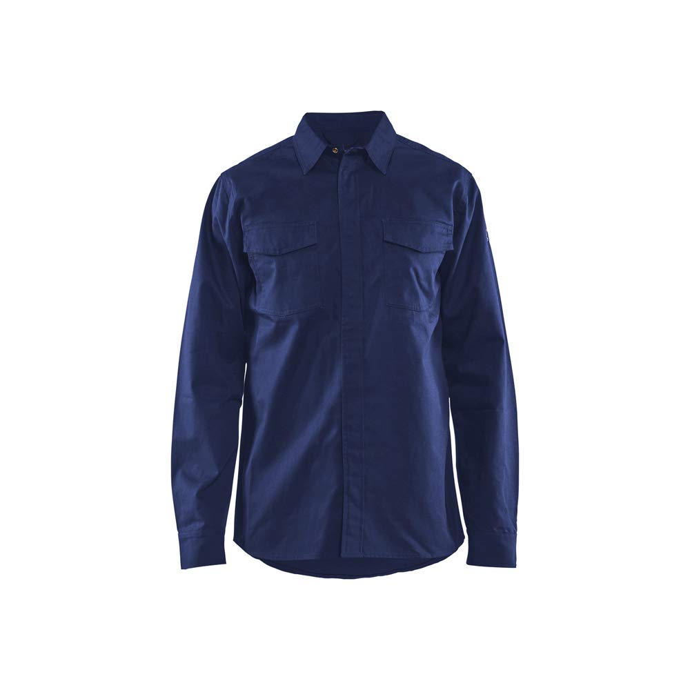 Blaklader 3226150489005XL Flame Retardant Shirt, Navy, 5XL