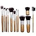 ACEVIVI Professional 12 Piece Makeup Brush Set, Premium Synthetic Kabuki Blending Blush Bamboo Handle with Bag