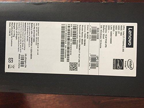 Lenovo Legion Y520 Gaming Laptop - Core i7-7700HQ, 16GB RAM, 2TB HDD + 256GB SSD, 1050Ti 4GB, 15.6