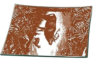 BOSTON INTERNATIONAL Caskata Studios Rectangle Glass Plate, Wildlife