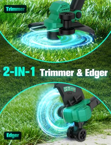 KIMO 12" Weed Eater and Blower Combo, 20000RPM Cordless Weed Wacker & photo 11