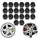 PME 20pcs/Set Auto Car Silicone Wheel Lug Nut Bolt Cover Tyre Dust Screw Cap Night Luminous Wheel Nut Protective Cap Wheel Screw Size 17/19/21mm (21mm, Black)