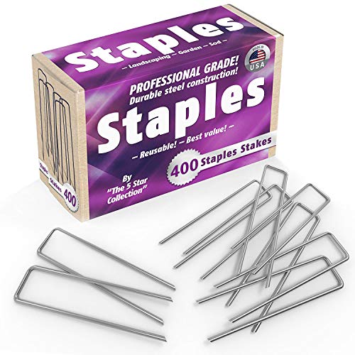 SETROVIC 400Pcs 6-Inch Galvanized Garden Stakes Landscape Staples Fence Stakes - 11 Gauge Landscape Pins for Weed Barrier Fabric, Ground Cover, Soaker Hose, Lawn Drippers, Irrigation Tubing - Thumbnail 6
