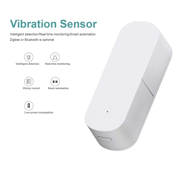 SKTE Tuya Smart Wireless Vibration Sensor Zigbee Universal Smart Alarm fr Tren Und Windows Tr Und Fenster Verschiebung Gebrochen Alarm Home Security Anti Theft System