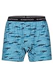 ExOfficio Men's Give-N-Go Print Boxer Shorts, Storm Blue Tarpon, Small