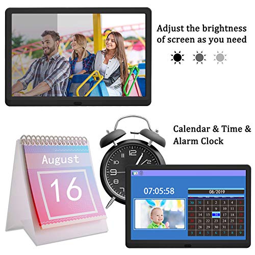 Atatat 10 inch Digital Picture Frame 1920x1080 Brightness Adjustable IPS Screen Digital Photo