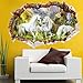 FUNUP Wall Stickers Unicorn Fantasy 3D Broken Wall Decals Home Decoration DIY Removable Art Vinyl Mural