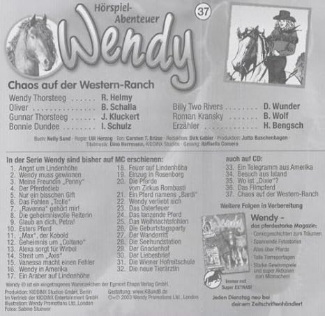 Chaos Auf Der Western Ranch Mc Musikkassette Wendy Amazon De Musik amazon de