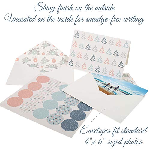 40 Blank Note Cards with Envelopes & Stickers 4” x 6” Bulk Boxed Set
