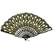HLJgift Folding Hand Held Fans Bulk for Women Pack of 10 Mixed Color