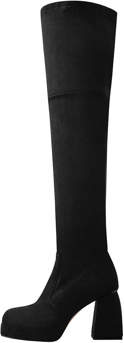 stretchy over the knee boots wide calf