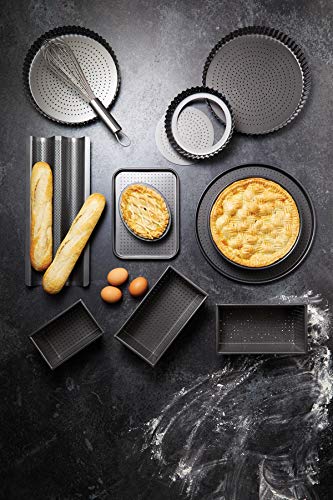 Kitchen Craft MasterClass Crusty Bake Non-Stick Pie Pan/Tart Tin, Grey, 23 cm