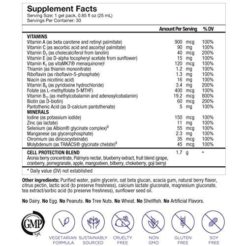 Liquid Gel Multivitamin Healthycell Bioactive Multi for Women, Men