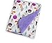 Genio Baby Sherpa Fleece Baby Blanket Unisex 30 x 40 Soft- Perfect for Swaddling and Strolling, Owl Baby Blankets, Receiving Blankets for Girls (Purple)