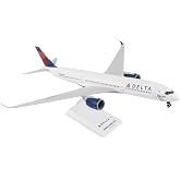 Sky Marks Delta A350-900 1/200 Collectible Airplane Model | Daron Officially Licensed, 1:200 Scale Replica, Snap-Fit, Display Stand, injection-molded