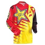 Racing Blackout Men's Off-Road Motorcycle Motocross Bicycle Cycling MX MTB Mountain DH BMX Jersey RS Yellow