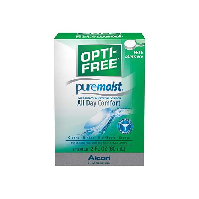 Opti-Free Puremoist Multi-Purpose Disinfecting Solution - 2 oz, Pack of 3
