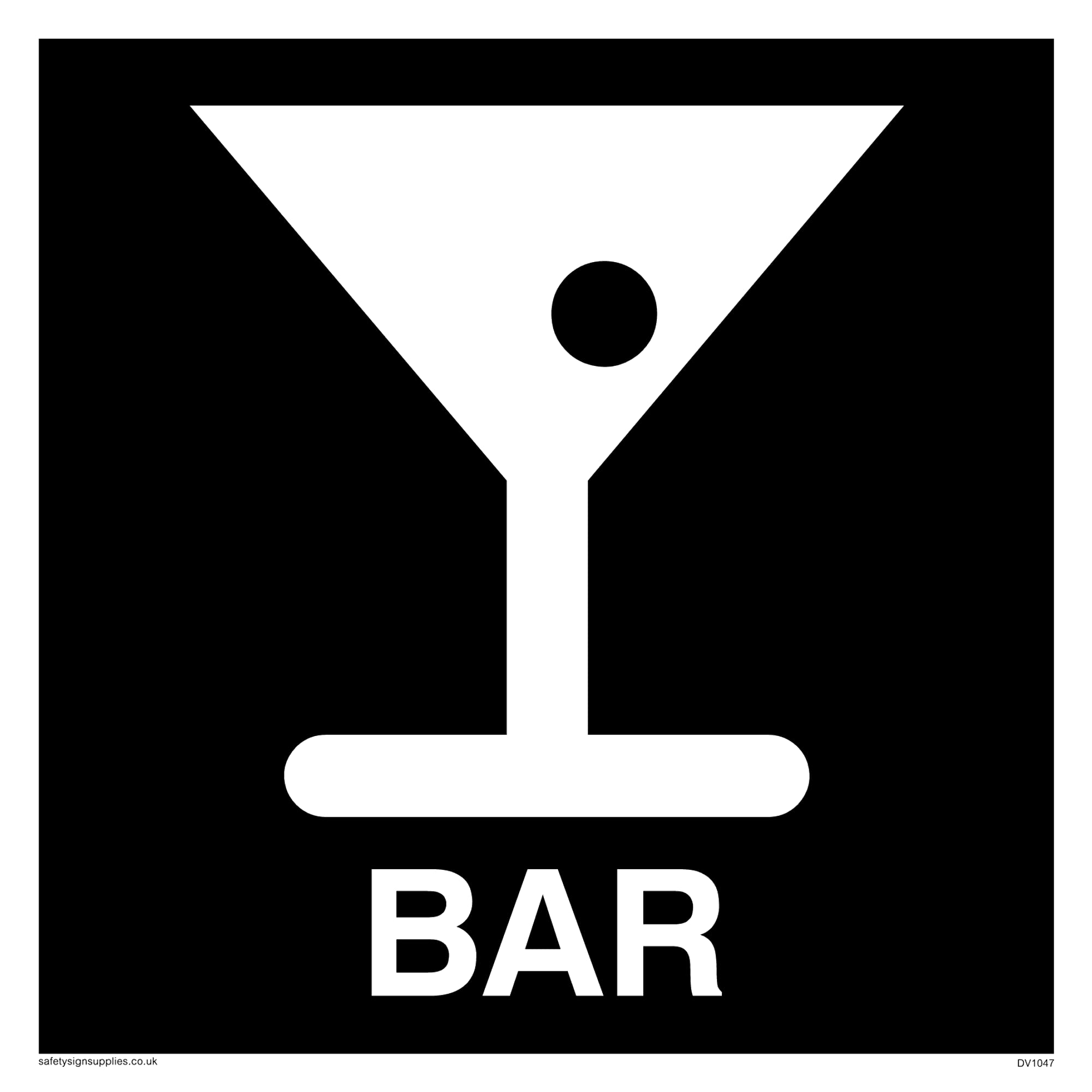 Pack of five - Bar Sign - 150x150mm - S15