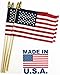 GIFTEXPRESS Pack of 24, Proudly Made in USA 8 x 12 Inch Spearhead Handheld American Stick Flags on 24" Stick/Grave Marker American Flags/USA Stick Flag (24) primary