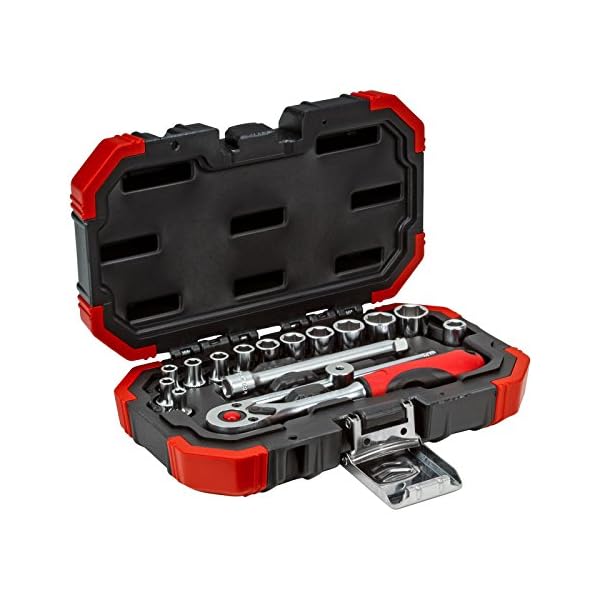 GEDORE red SteckschlÃ¼sselsatz, 16-teilig, Mit Umschaltknarre, Ratsche, SteckschlÃ¼ssel, 1/4" – Bild 3