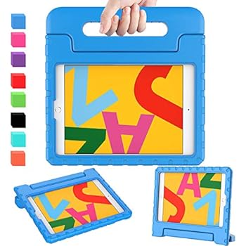AVAWO iPad 10.2 2019 Kids Case, iPad 7th Generation Case for Kids, Light Weight Shock Proof Convertible Handle Stand Kids Friendly Case for iPad 10.2 inch 2019 Release and Air 3 - Blue