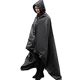 DUKUSEEK Hooded Stadium Blanket, Waterproof Windproof Outdoor Fleece Blanket - Large (79x56), Portable, Wearable, Warm for Outdoor Camping, Picnic, Stadium, Sports, Beach, Concerts, Car, Dogs…