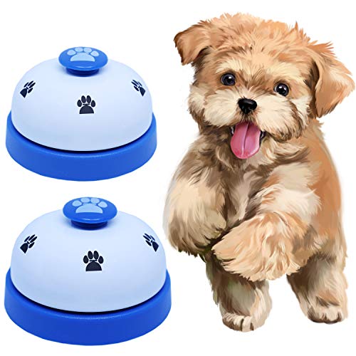 PerriRock Dog Training Bell 2 Set of Call Bell Dogs Footprint Pet Call Dog Bells for Potty Training