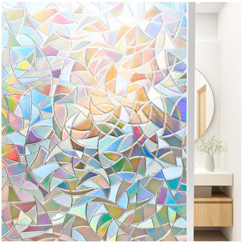 Mua Beautyhero Window Privacy Film, Rainbow Reeded Glass Cling, 3D ...